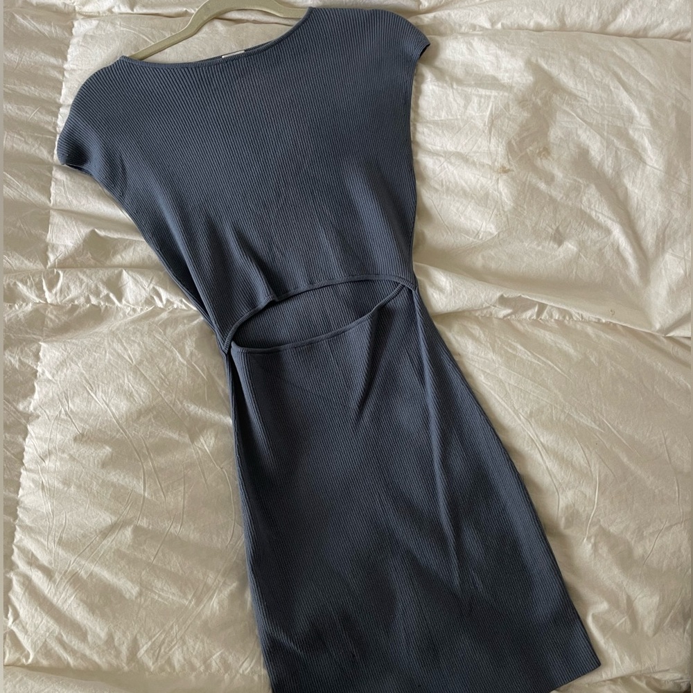 wilfred free cutout knit mini dress